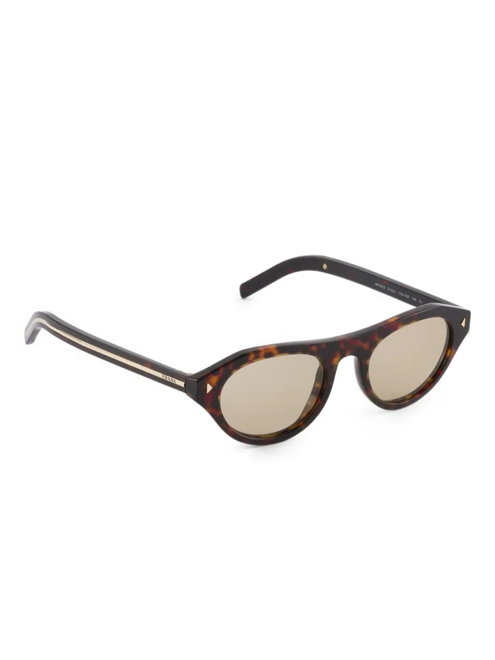 Prada Eyewear Zonnebril met ovalen montuur - Bruin