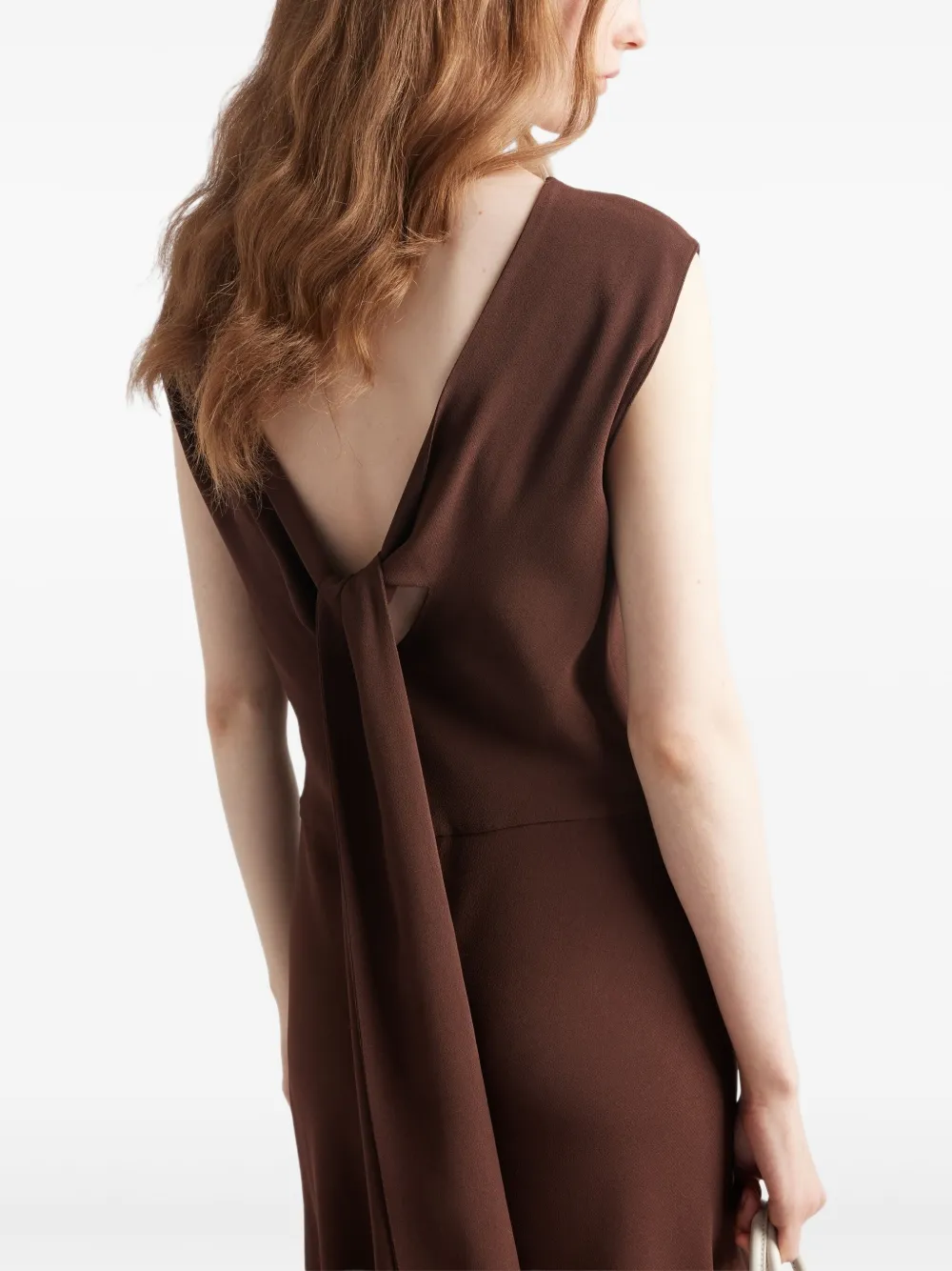 Prada Crêpe jurk Bruin