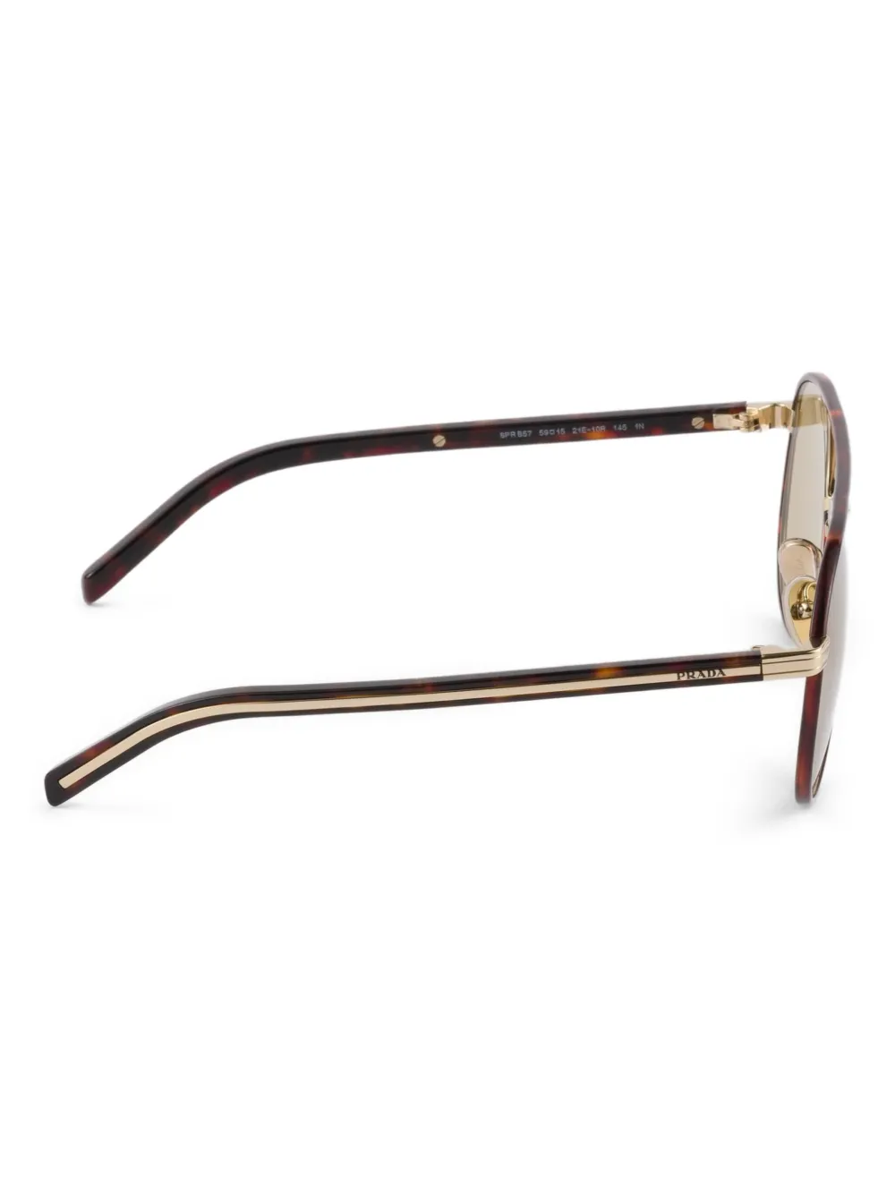 Prada Eyewear Zonnebril met piloten montuur Bruin