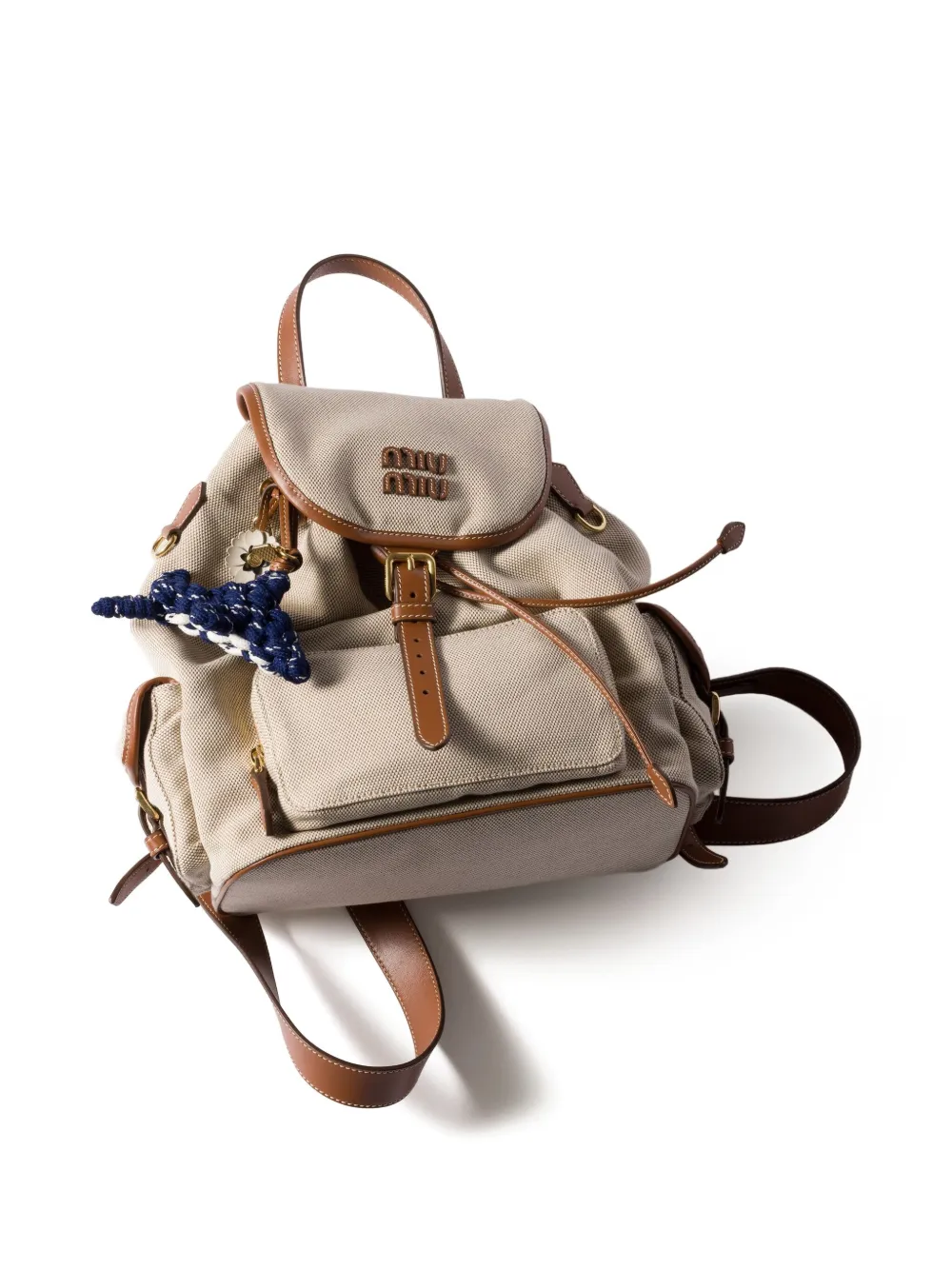 Miu Leren sleutelhanger Blauw
