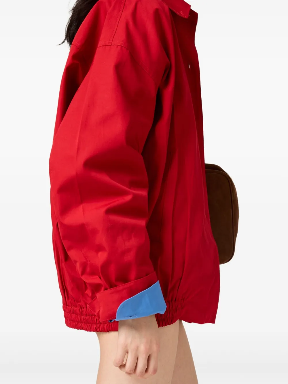 Shop Miu Miu Poplin Bomber Jacket
