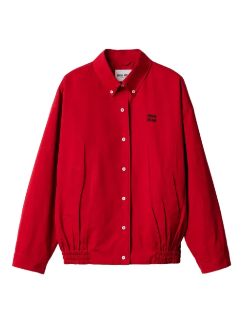 Veste bomber en popeline - Miu Miu - Modalova