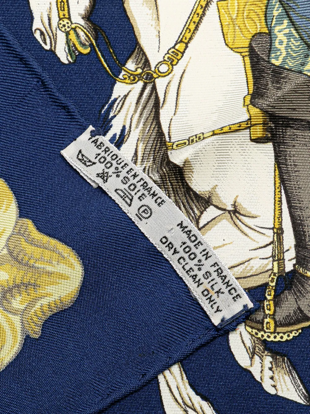 Pre-owned Hermes 20th Century Lvdovicvs Magnvs Silk Scarf Scarves In Blue
