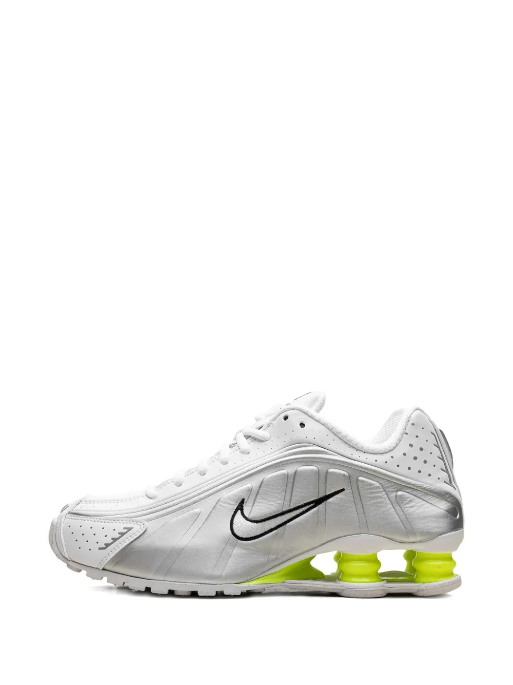 Nike Shox R4 "White Metallic Silver Volt" sneakers Wit