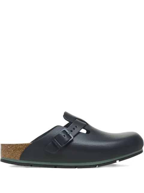 Birkenstock buckle leather slippers