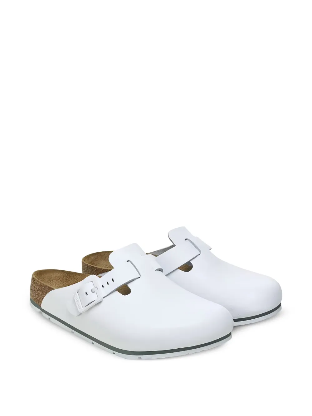 Birkenstock Boston Pro Natural "White" mules