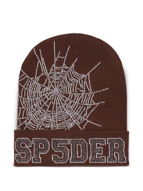 SP5DER rhinestone-embellished beanie