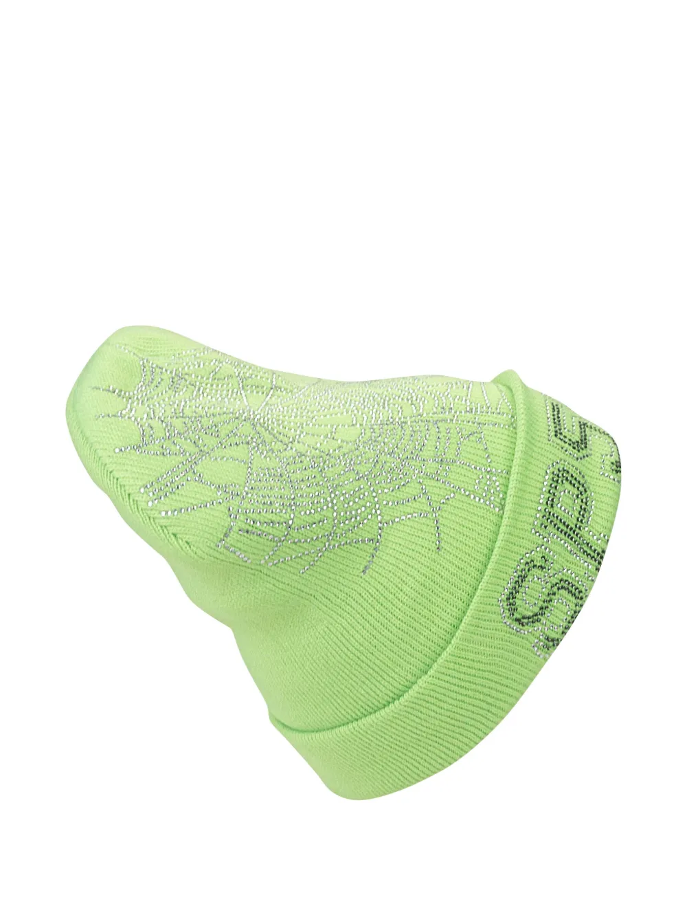 SP5DER rhinestone-embellished beanie - Groen