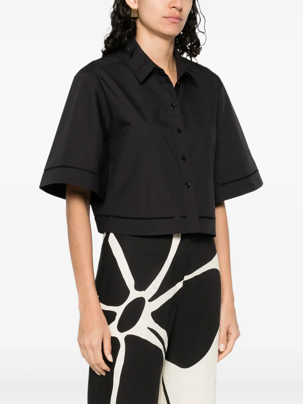  Róhe Camisa De Algodón - Negro 