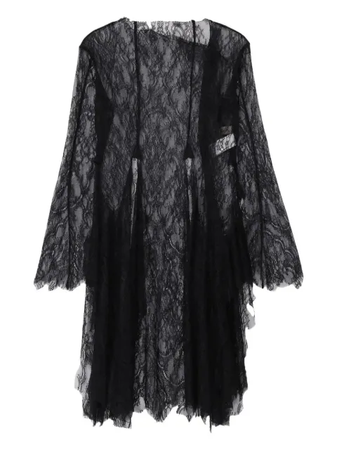 Yohji Yamamoto lace long-sleeve blouse