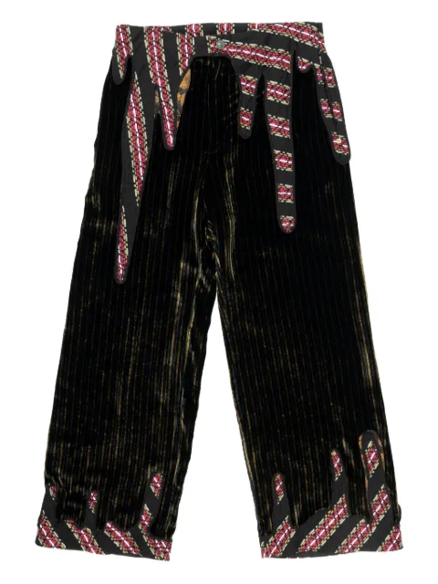 COMMUNS pantalones de terciopelo con diseño patchwork