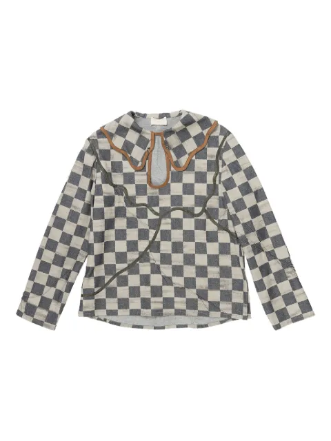 COMMUNS camisa con cuadros estampados