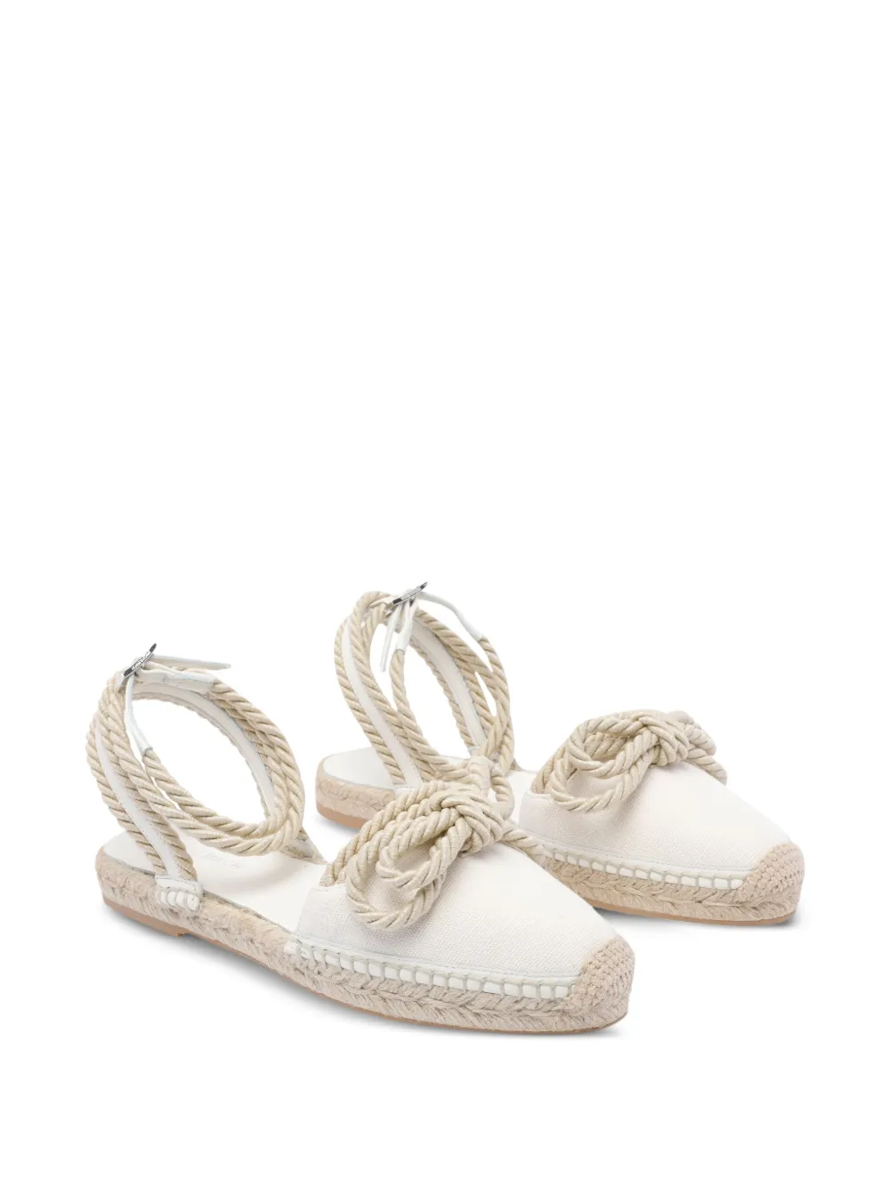 MACH & MACH Double Bow Riviera espadrilles - Wit