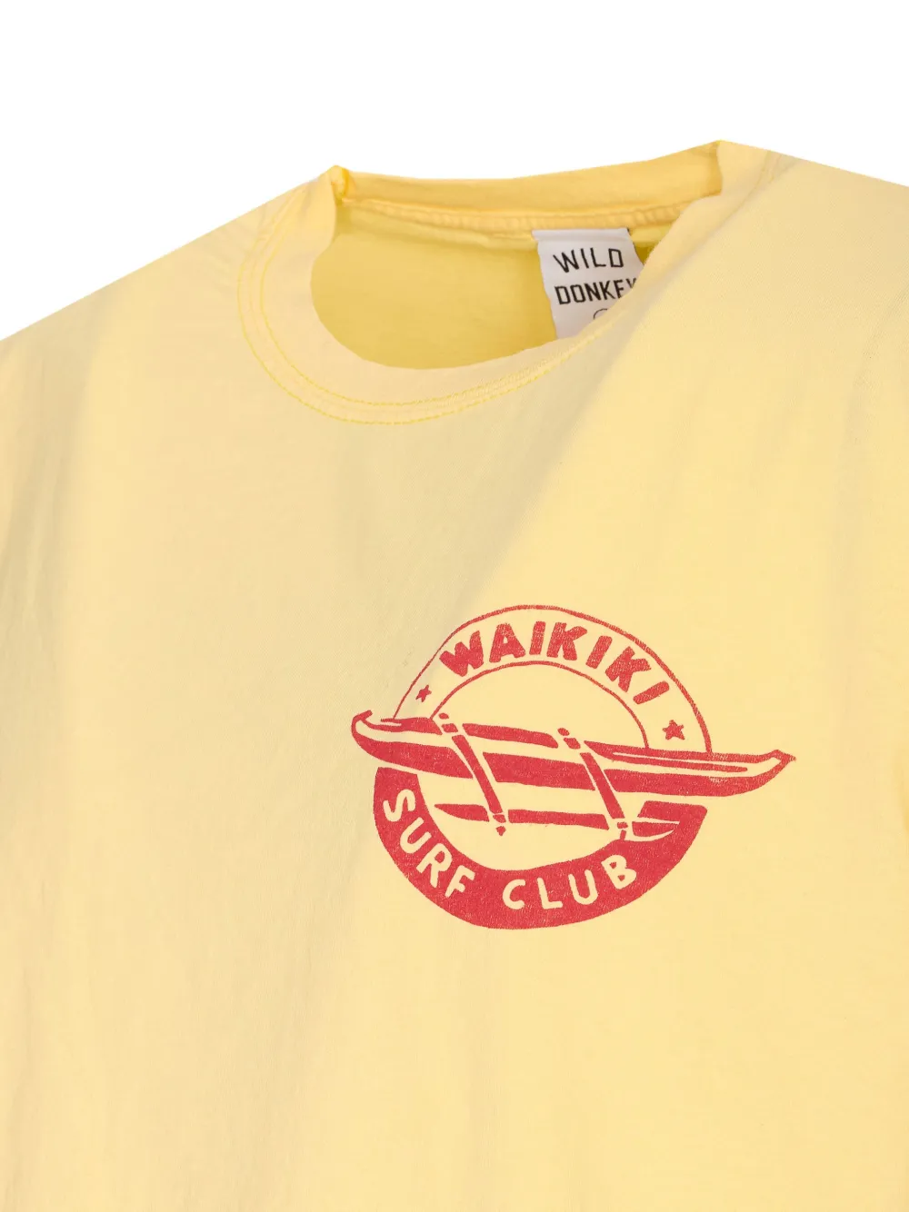 Wild Donkey Crewneck Graphic Print Short Sleeves Soft Fabric In Yellow