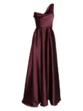 Amsale one-shoulder draped gown - Red