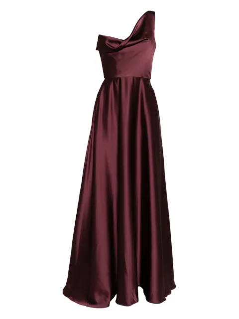 Amsale one-shoulder draped gown