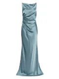 Amsale spaghetti-straps low-back dress - Blue