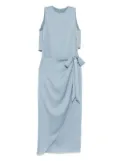 Amsale draped over skirt dress - Blue