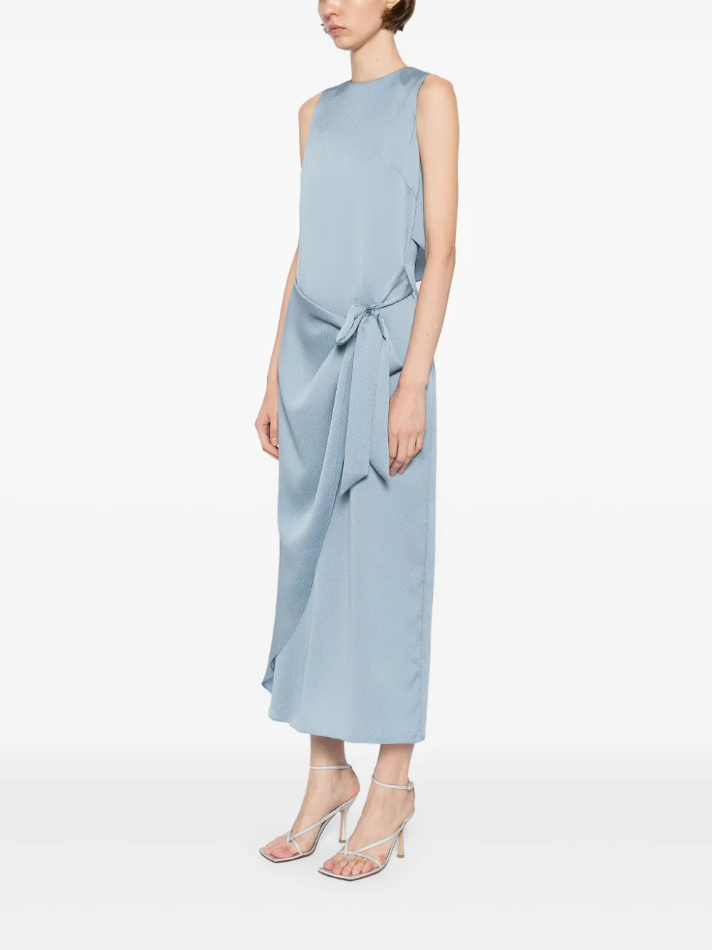 Amsale Jurk met gedrapeerdee rok Blauw