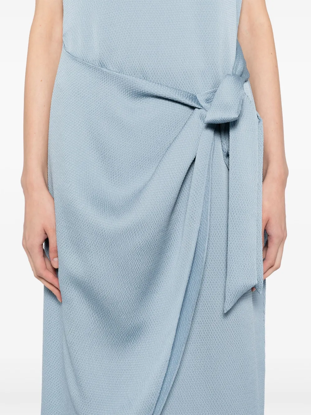Amsale Jurk met gedrapeerdee rok Blauw