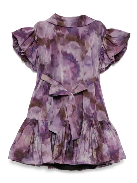 Amsale taffeta trapeze dress