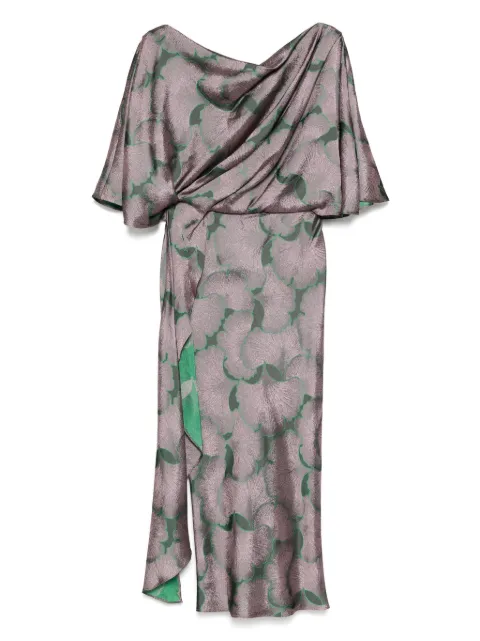 Amsale vestido drapeado en jacquard