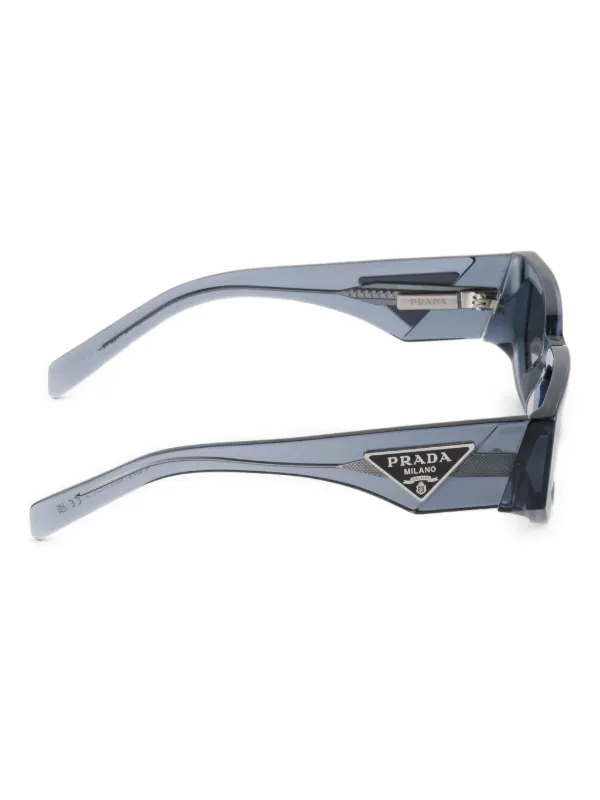 Prada Eyewear triangle-logo Sunglasses | Blue | FARFETCH