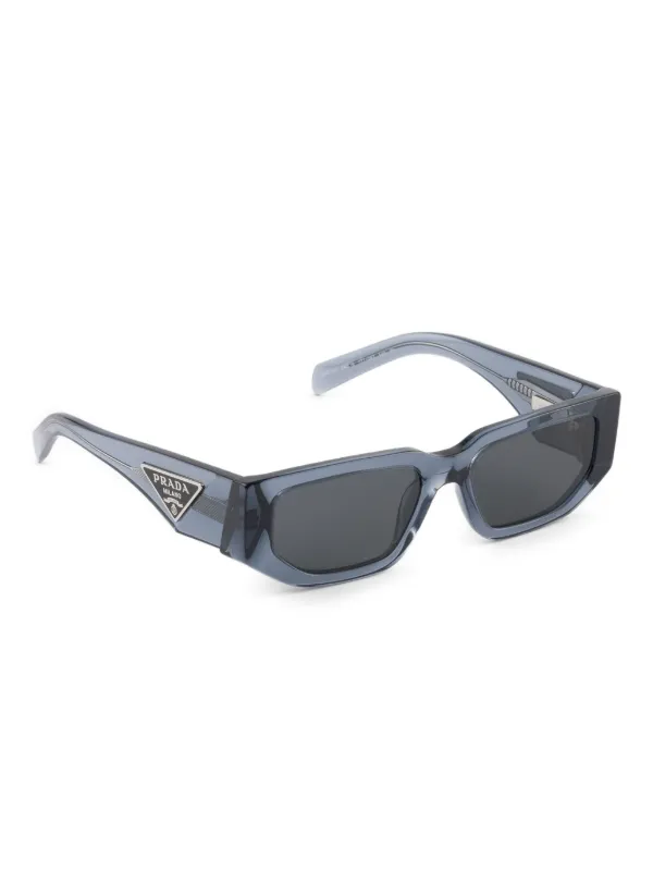 Prada Eyewear triangle-logo Sunglasses | Blue | FARFETCH