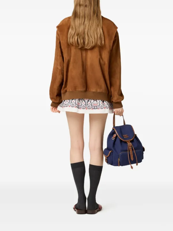 Miu Miu Suede Jacket | Brown | FARFETCH