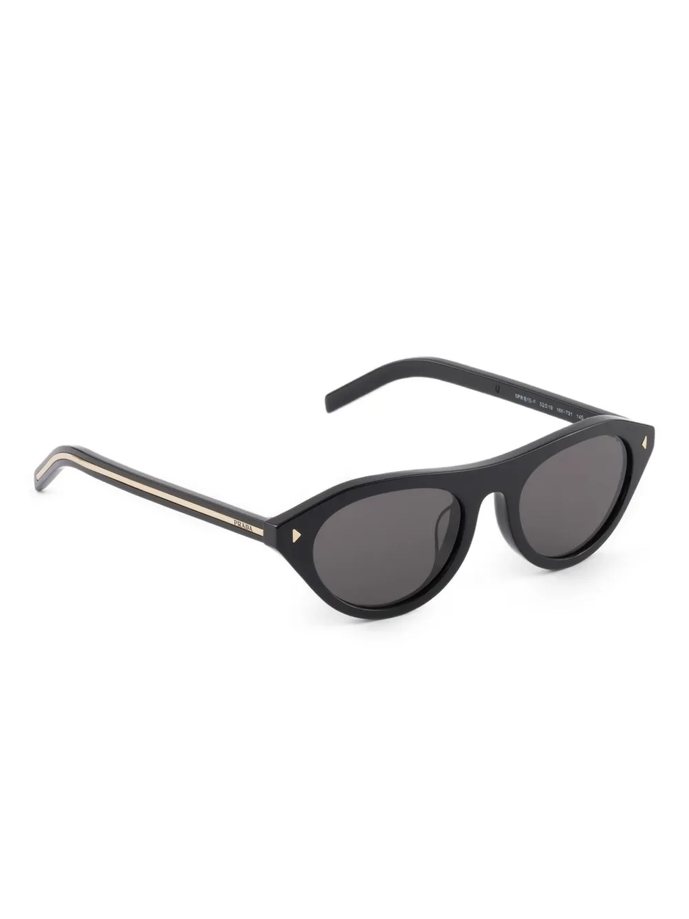 Prada Eyewear Zonnebril met ovalen montuur - Zwart