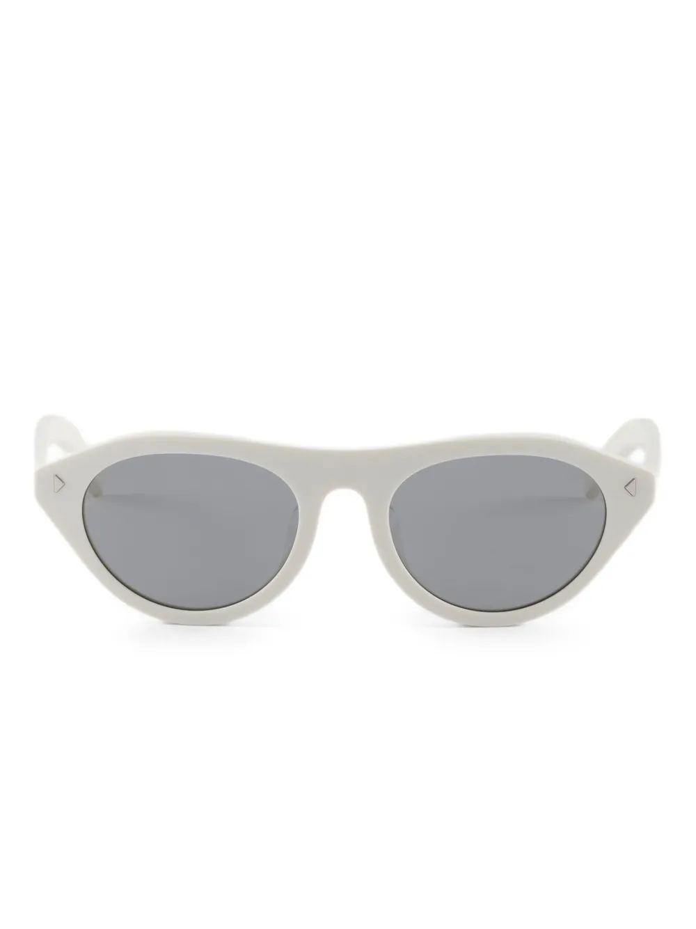 Prada Eyewear Zonnebril met ovalen montuur Wit