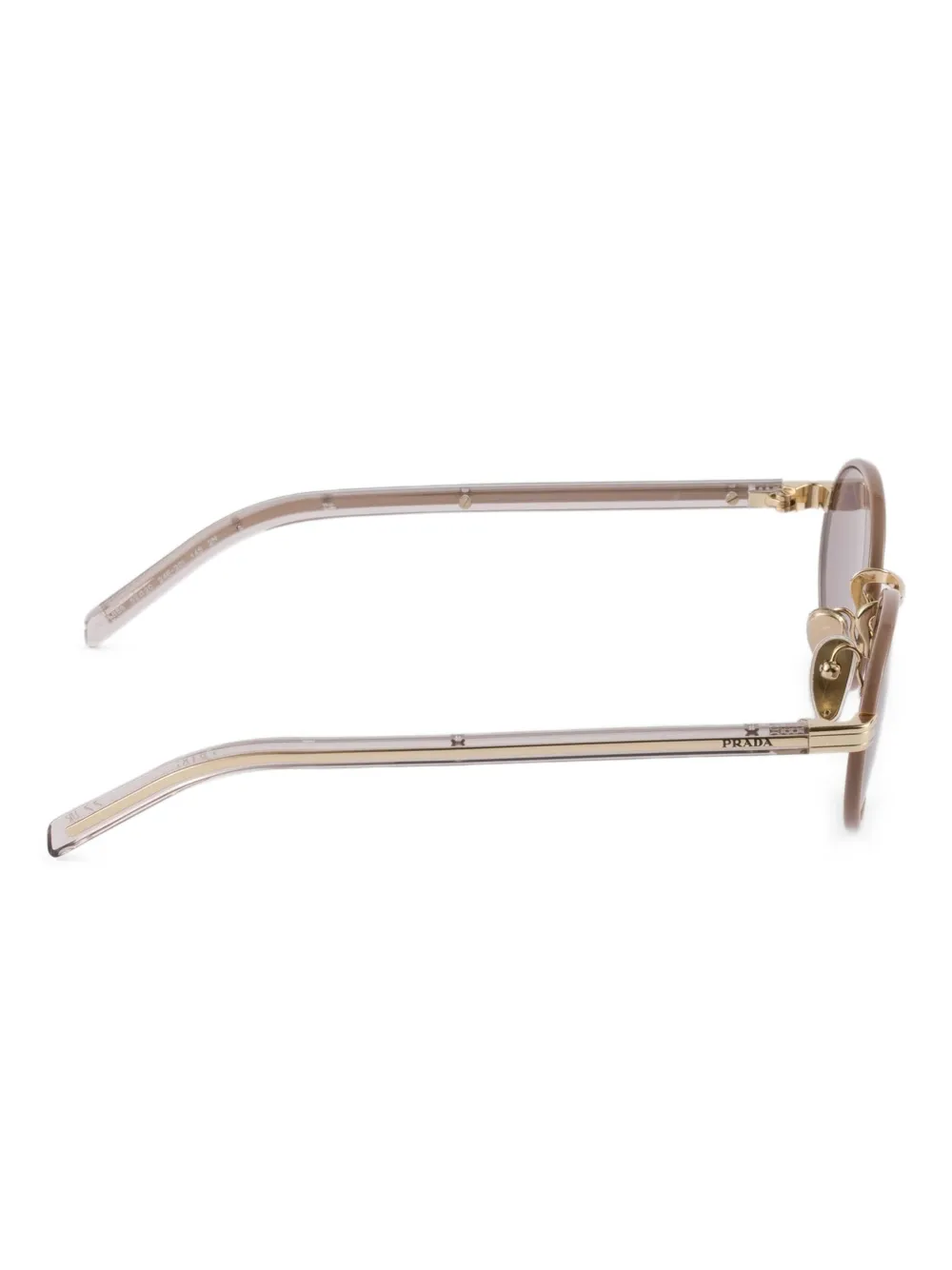 Prada Eyewear Zonnebril met rond montuur Beige