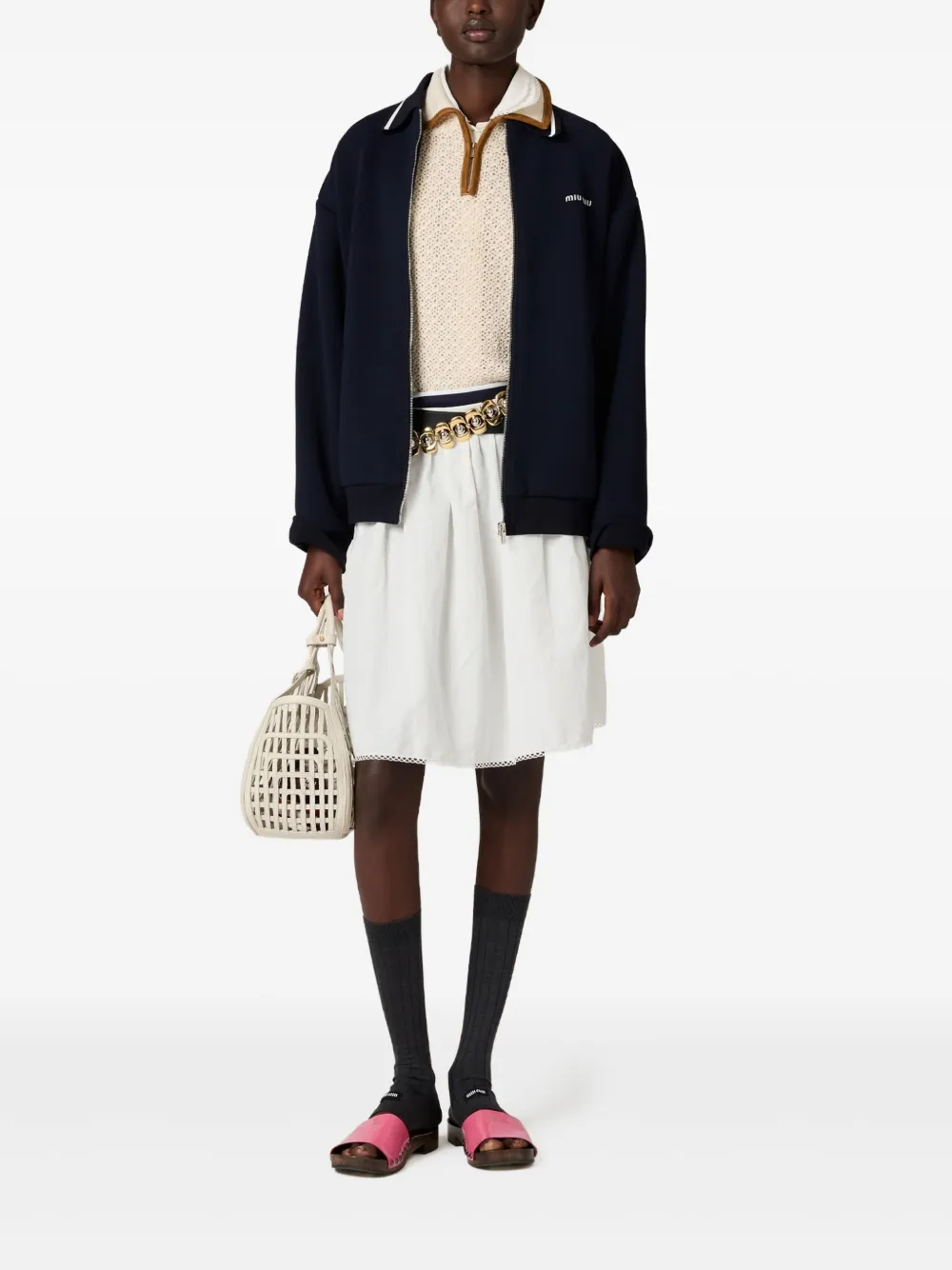 Miu Miu Bomber in piqué con cuciture saldate | Bomber | Image 2