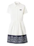 Miu Miu bandana-print poplin midi dress - White