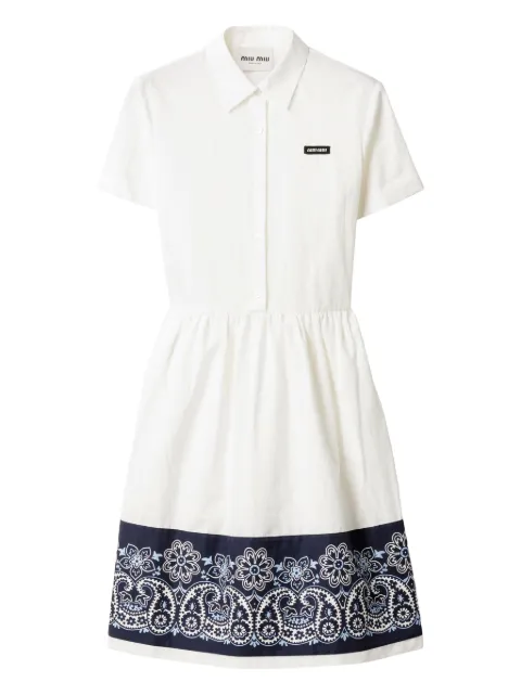Miu Miu bandana-print poplin midi dress