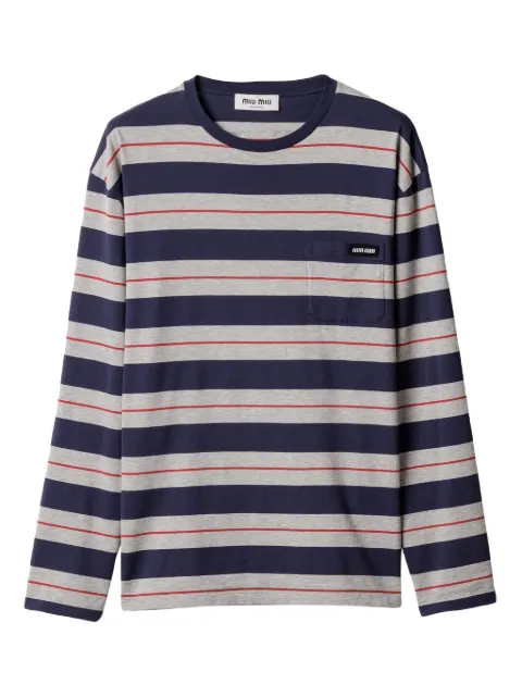 Miu Miu long-sleeves cotton T-shirt