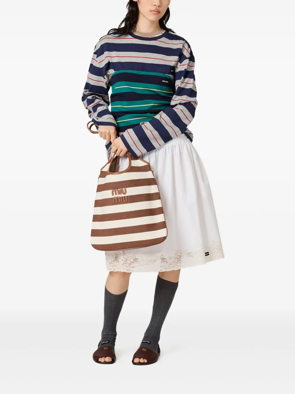 Miu Miu long-sleeves cotton T-shirt | T-Shirts & Jersey Shirts | Image 2