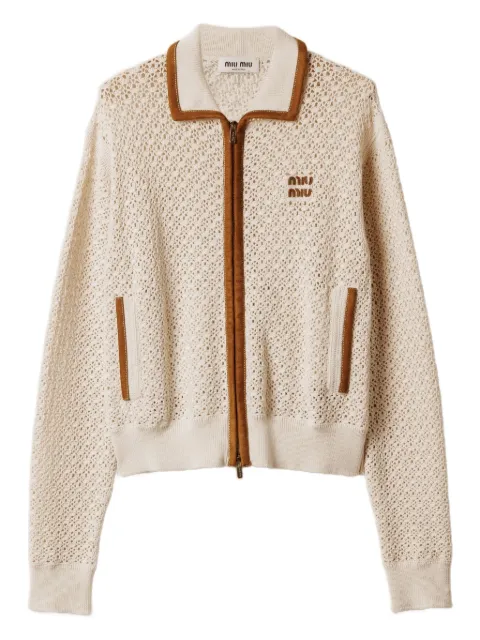 Miu Miu crochet workmanship cardigan