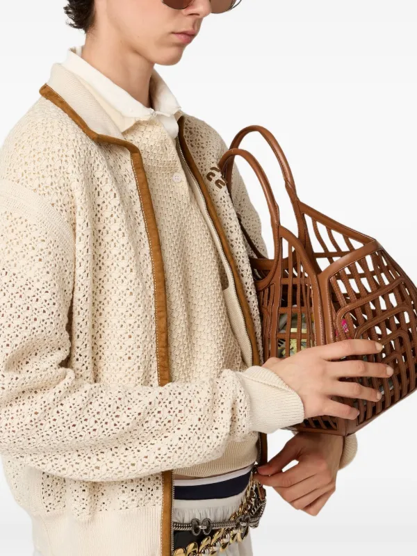 Miu Miu Crochet Workmanship Cardigan | Neutrals | FARFETCH