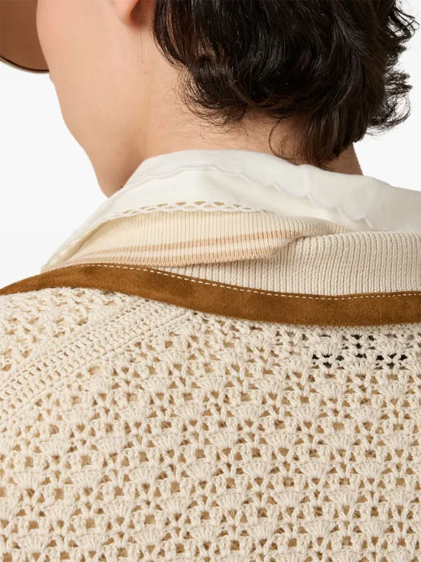 Miu Miu Crochet Workmanship Cardigan | Neutrals | FARFETCH
