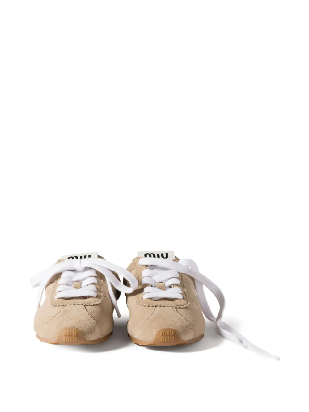 Miu Plume suede mules Neutrals