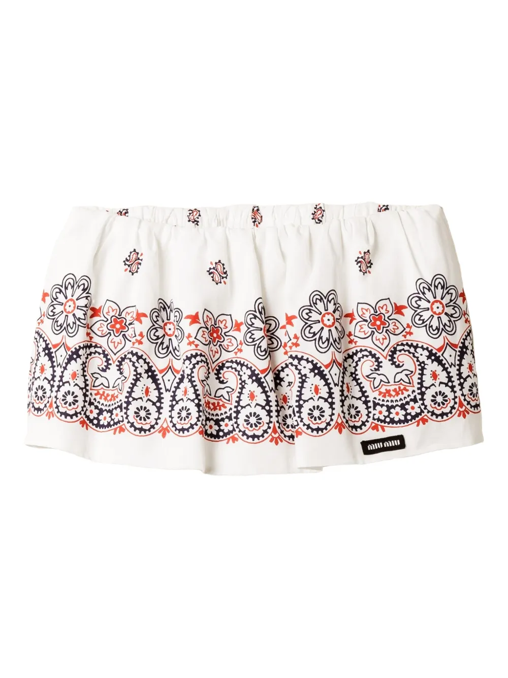 Miu Miu Slubbed poplin skort | White | Image 1