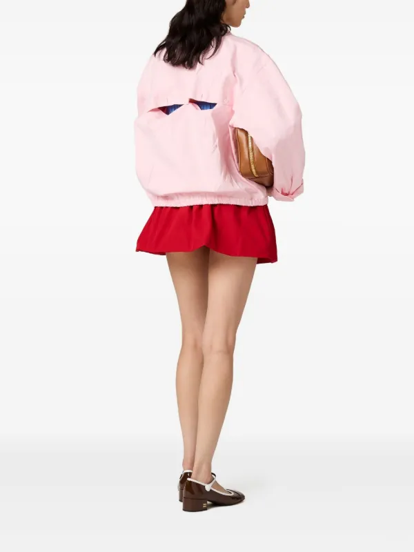 Miu Miu Poplin Shirt Jacket | Pink | FARFETCH