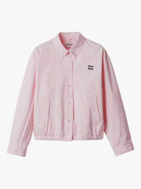 Miu Miu poplin fitted shirt jacket
