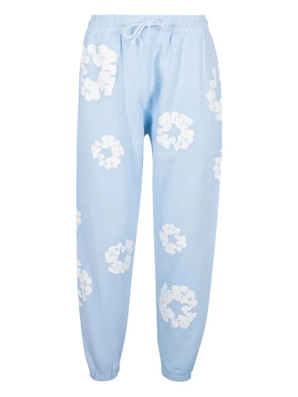 Denim Tears Pantalon De Jogging The Cotton Wreath Bleu FARFETCH FR