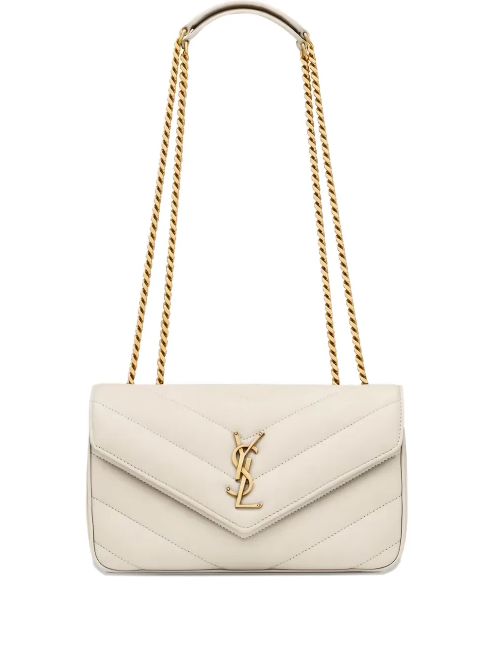 Saint Laurent Kleine Loulou Schultertasche - Weiß