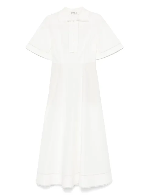 Róhe vestido de popelina bordado
