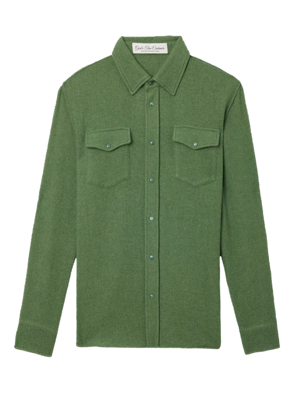 GOD'S TRUE CASHMERE Kasjmier shirt Groen
