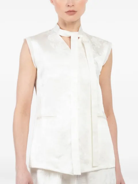 Masnada floral-print open-back top