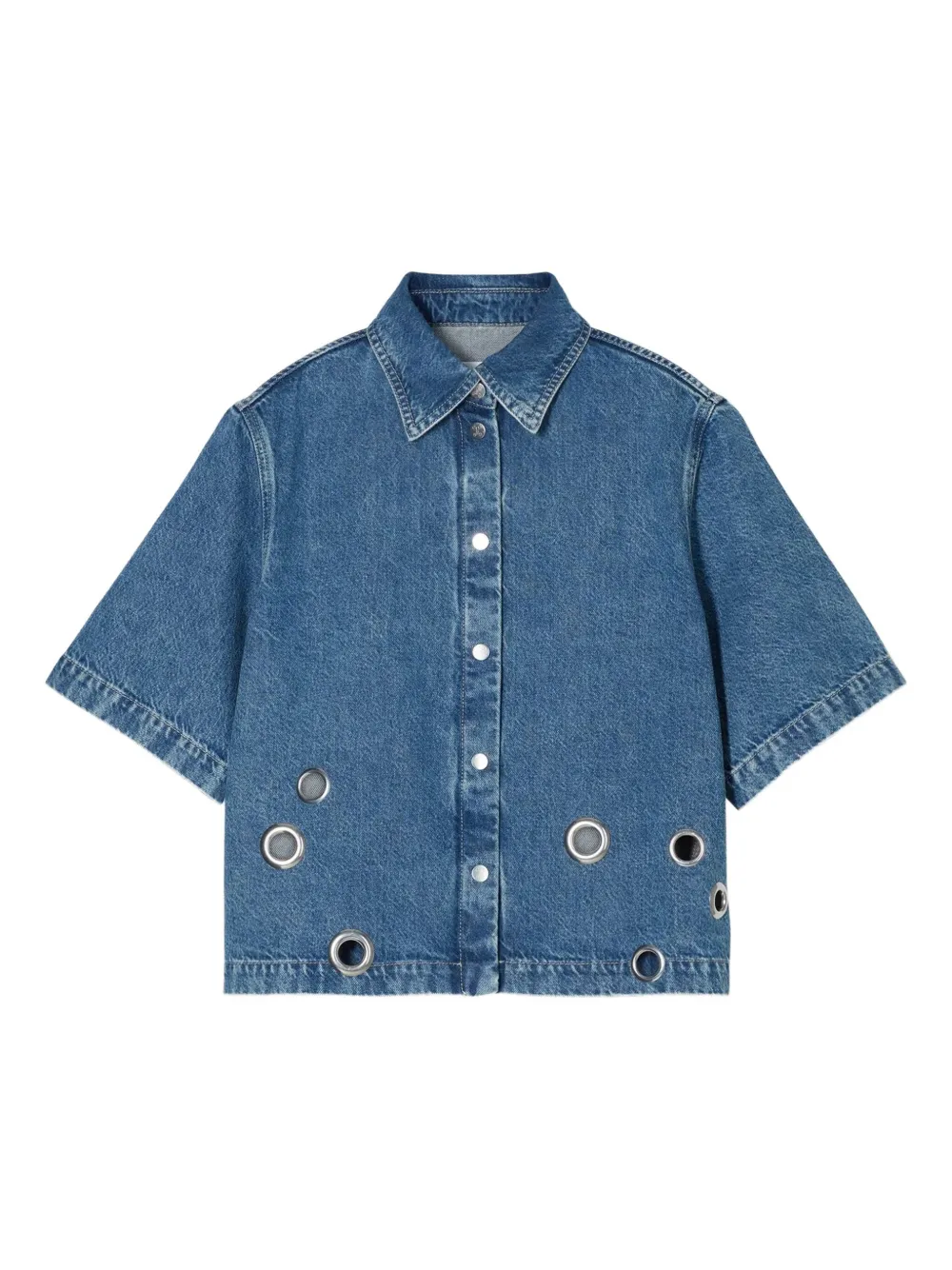 Closed Spijkershirt Blauw
